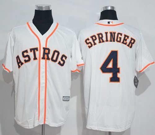 Astros #4 George Springer White New Cool Base Stitched MLB Jersey